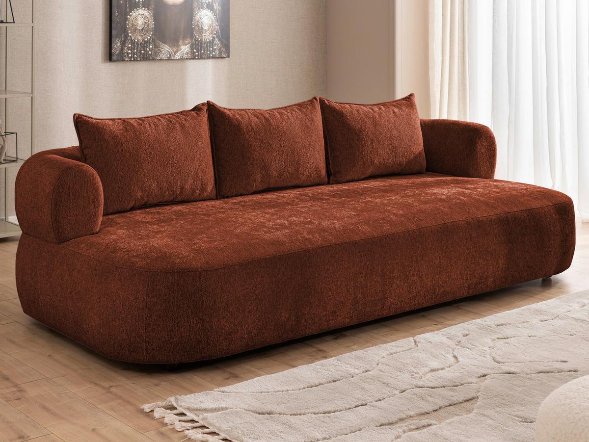 Bigsofa Ferro Rostfarben B: 240 Cm - Rostfarben/Schwarz, Design, Textil (240/76/122cm) - Livetastic