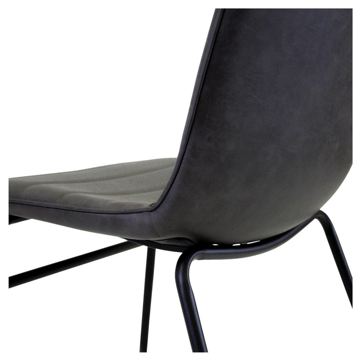 Stuhl Milan - Anthrazit/Schwarz, KONVENTIONELL, Kunststoff/Textil (48/77/56cm) - MID.YOU