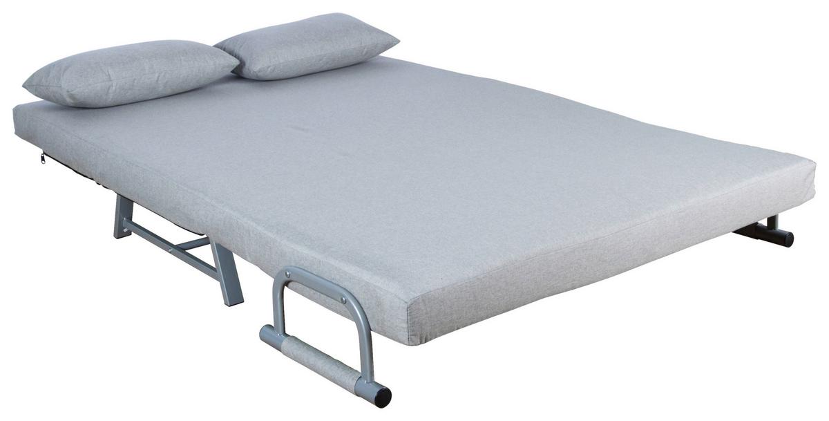 Schlafsofa Kolino Ii Grau B: 127 Cm - Grau, MODERN, Textil/Metall (127/95/78cm) - MID.YOU