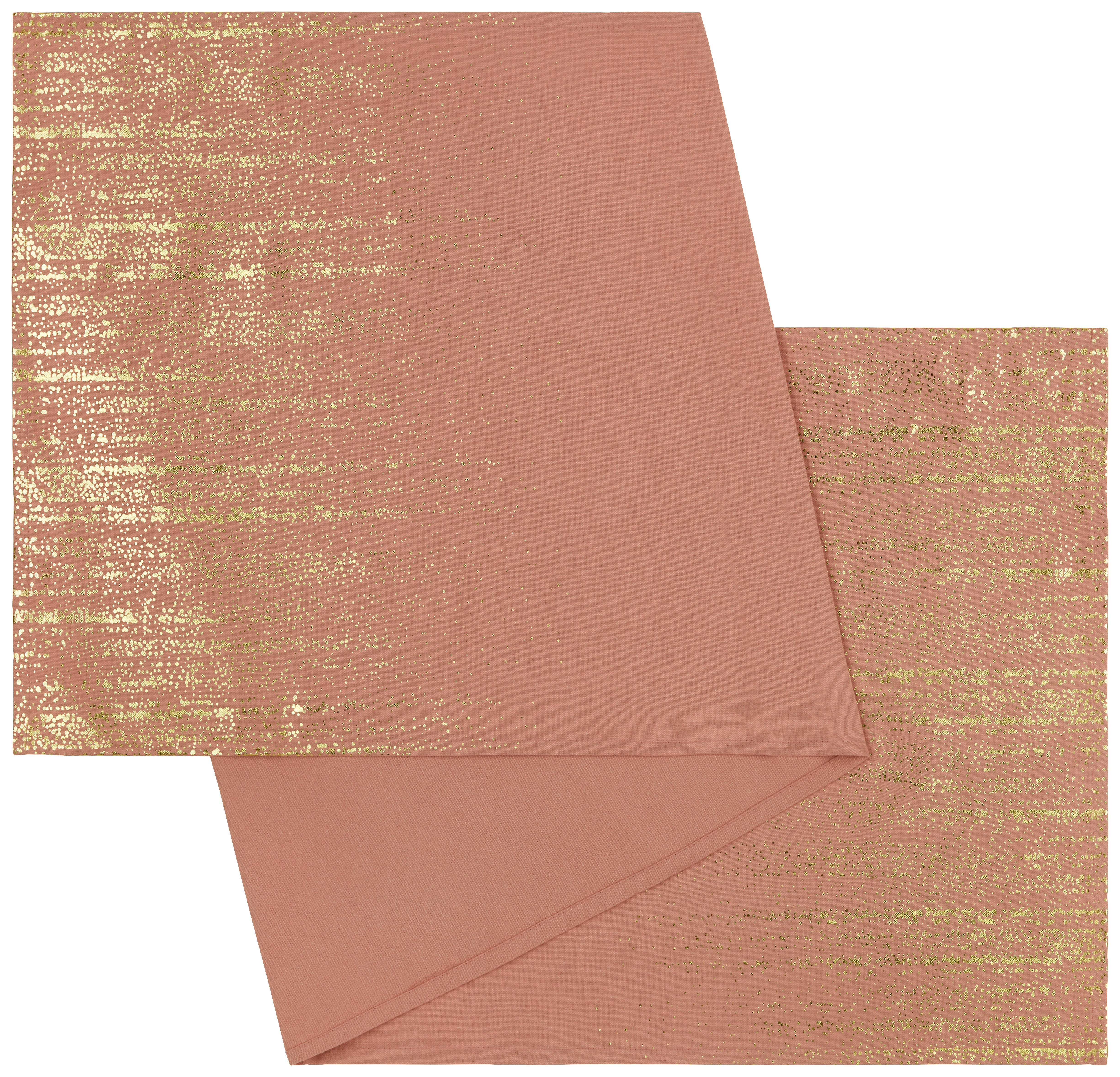 Úzky Obrus Golden Lights, 45/150cm,ružová - ružová, Romantický / Vidiecky, textil (45/150cm) - Modern Living