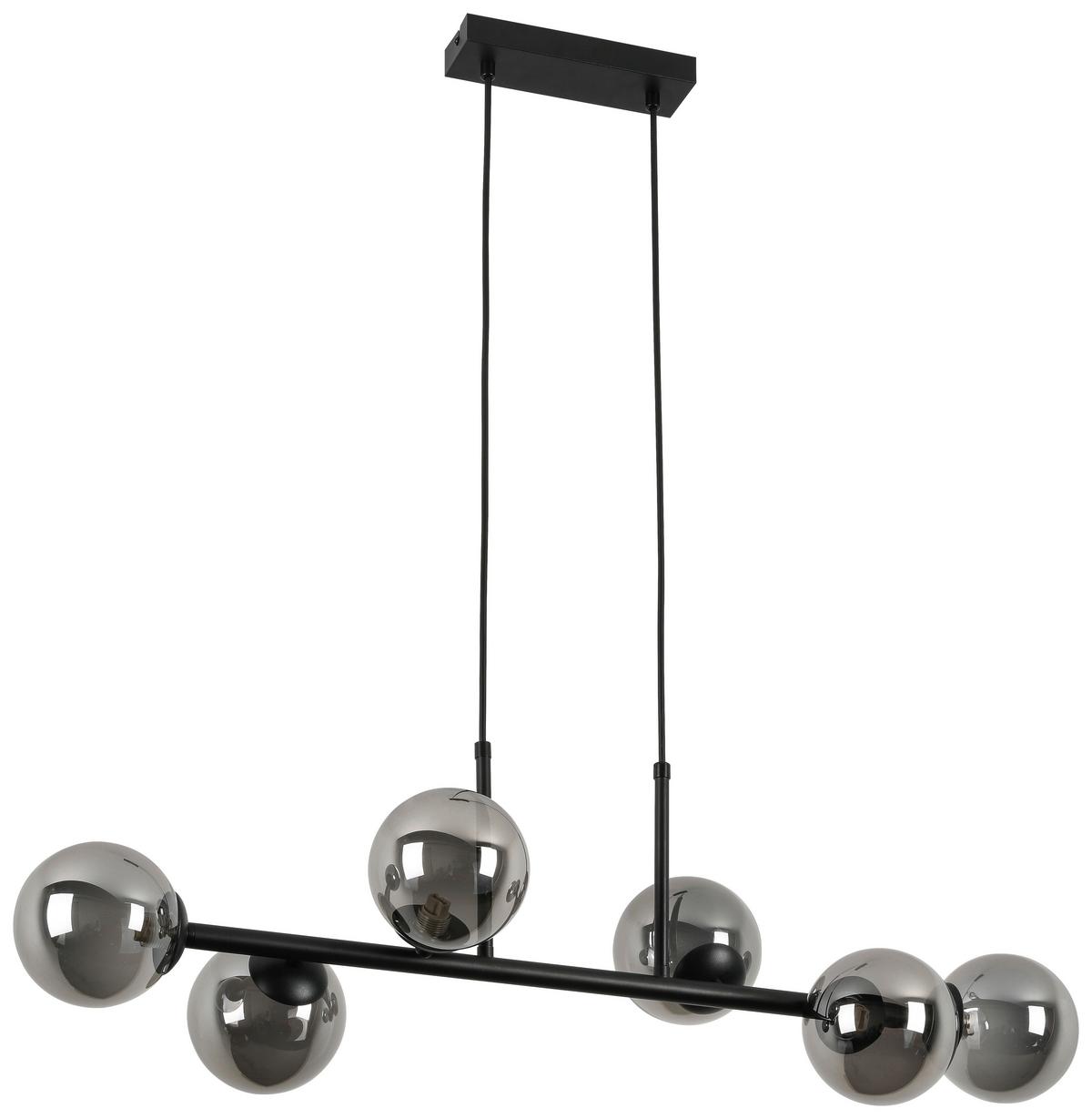 ZÁVESNÉ SVIETIDLO Lisib, 85/28/120cm - čierna/chrómová, Modern, kov/sklo (85/28/120cm) - Mömax