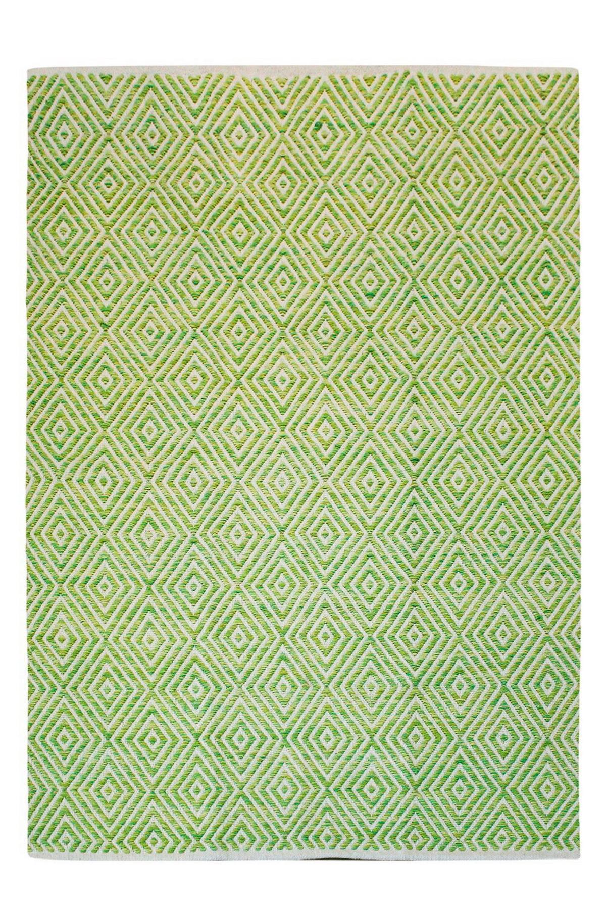 Flachwebteppich Aperitif Grün, 80x150 cm - Grün, KONVENTIONELL, Textil (80/150cm)