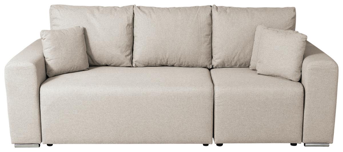 Ecksofa Bega - Chromfarben/Beige, Basics, Textil (240/153cm) - P & B