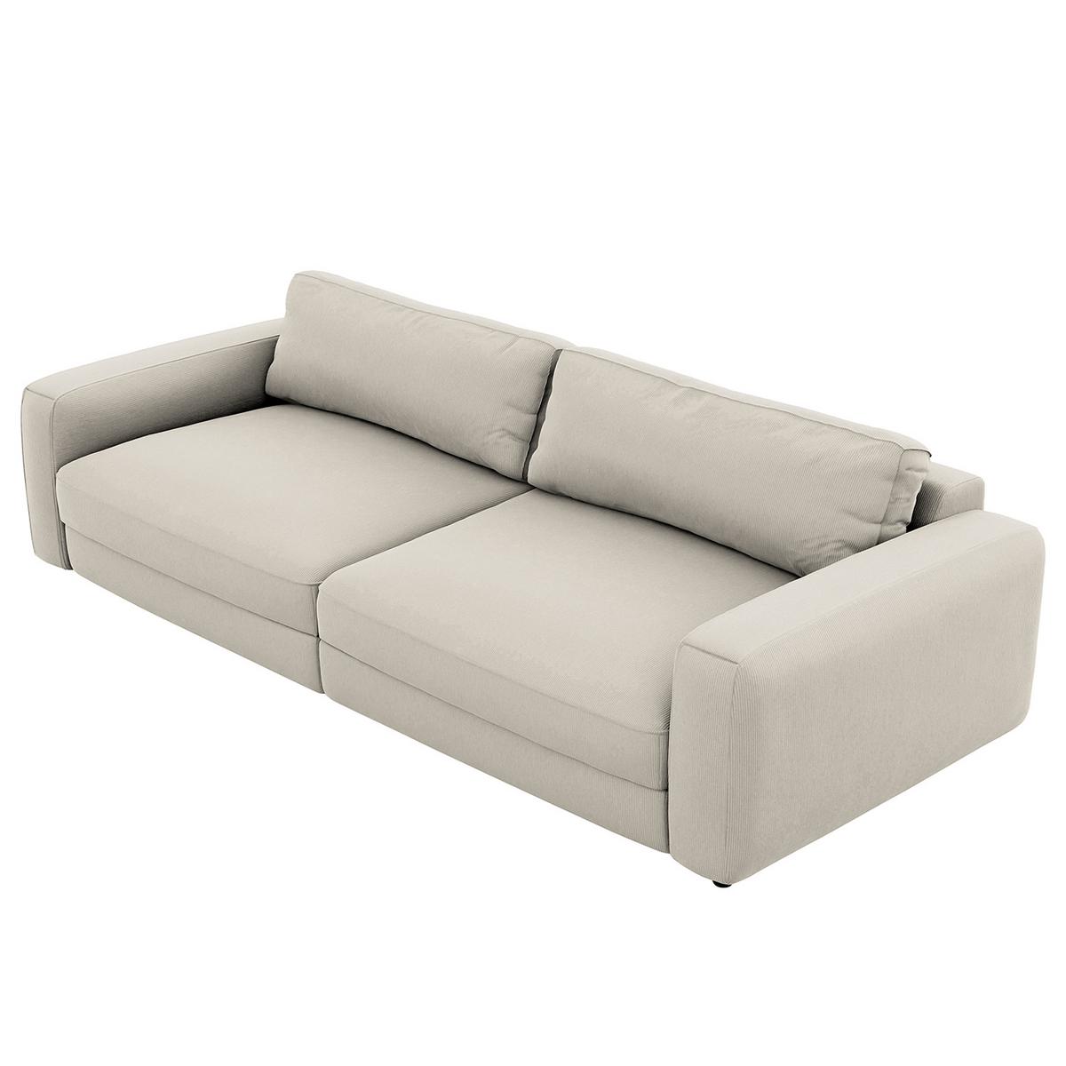 Bigsofa Bourbon, Grau B: 264 Cm - Schwarz/Grau, MODERN, Textil (264/84/125cm) - Trendmanufaktur