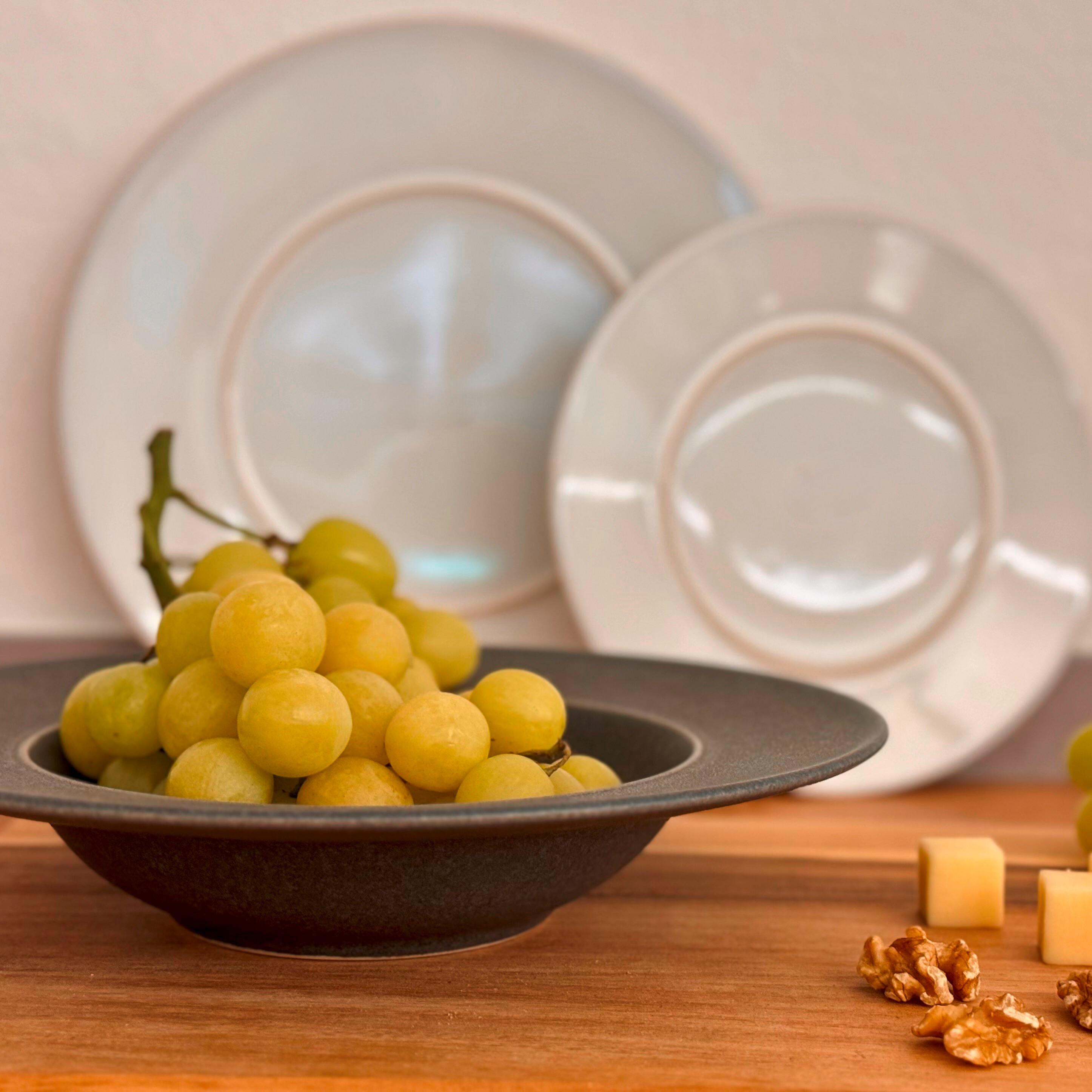 Pastatellerset Unico Anthrazit 4-Teilig - Anthrazit, Basics, Keramik - Mäser