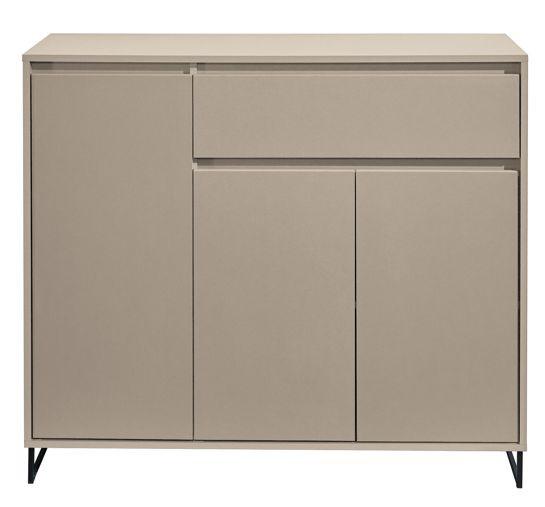 Komoda Cologne, barva kašmírová, š: 118cm - černá/kašmírová, Design, kov/kompozitní dřevo (118/103/38cm)