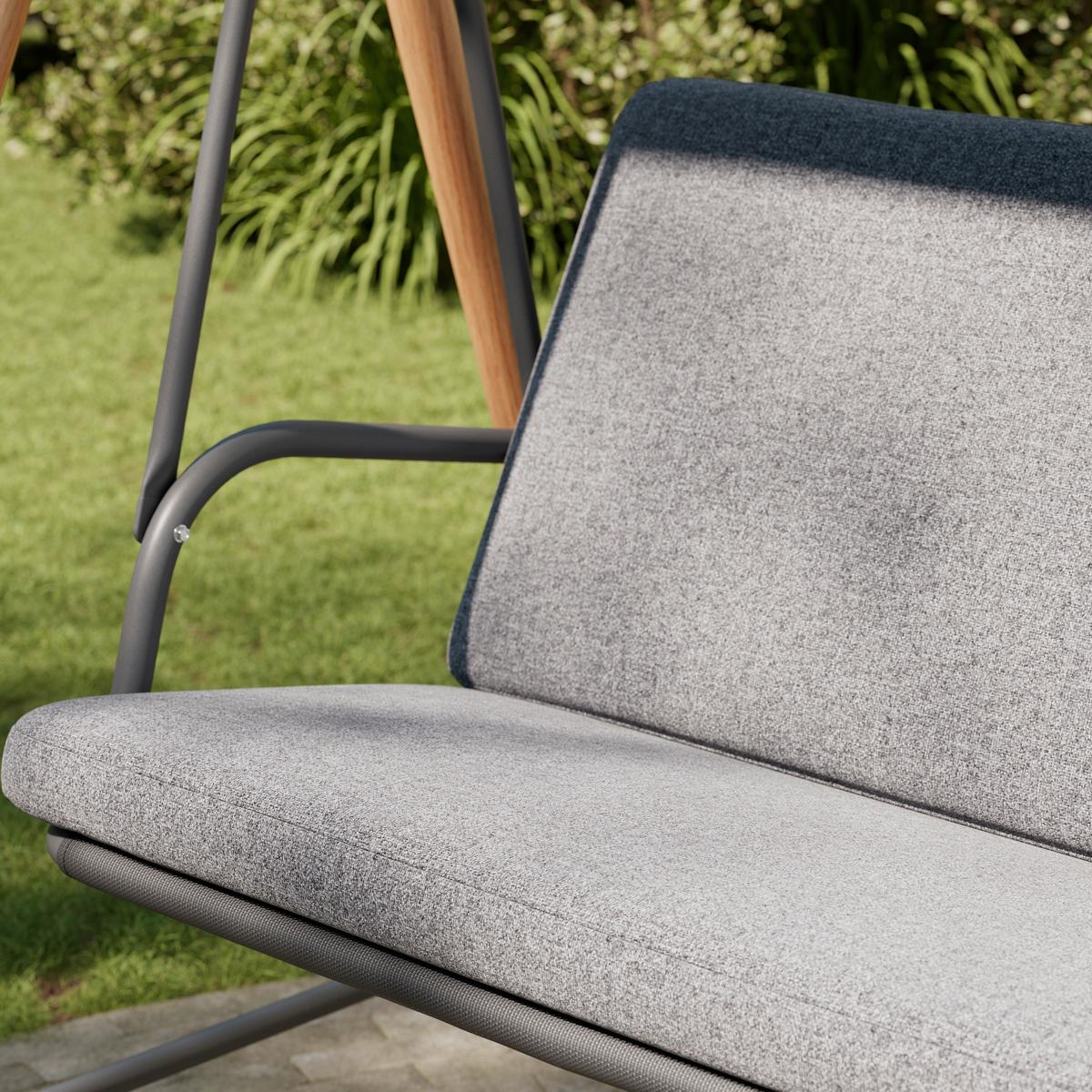 HOLLYWOODSKA HOJDAČKA BUDAPEST - čierna/antracitová, Modern, kov/textil (215/182/120cm) - Mömax