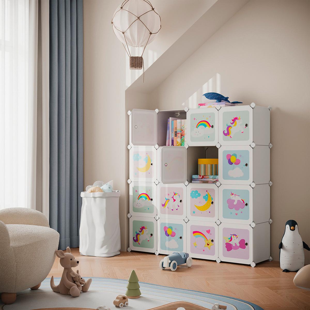 Kinderregal Weiß B: 123 Cm - Weiß, Basics, Kunststoff/Metall (123/123/31cm)