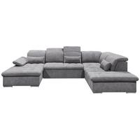 Sedací souprava WAYNE U - šedá/barvy stříbra, Konvenční, textil/plast (188/340/240cm) - MID.YOU