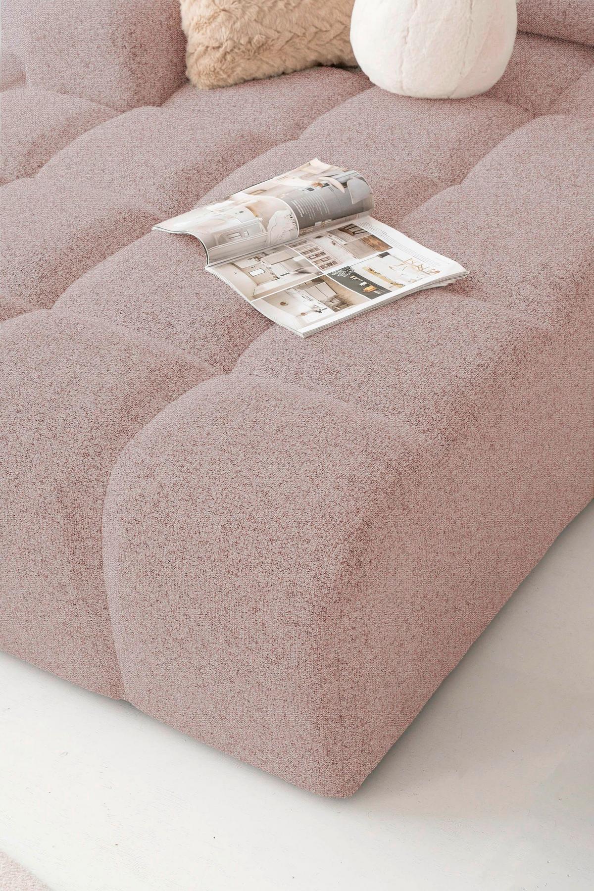 Wohnlandschaft Lulu Rot U: 184x333x213cm - Rot/Schwarz, Design, Textil (184/333/213cm) - MID.YOU