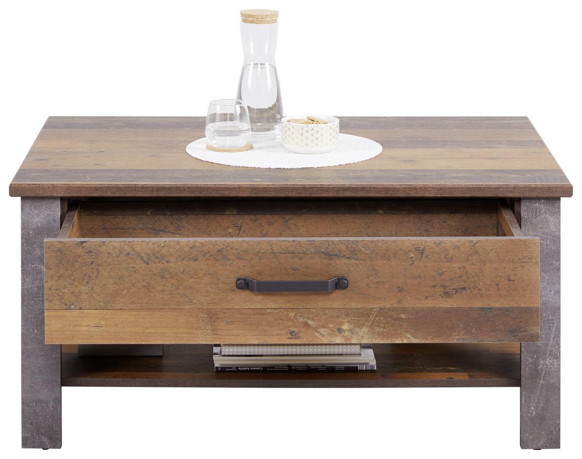 KONFERENČNÍ STOLEK ONTARIO - barvy dubu/tmavě šedá, Trend, kompozitní dřevo/plast (101/50,5/70cm) - Ondega