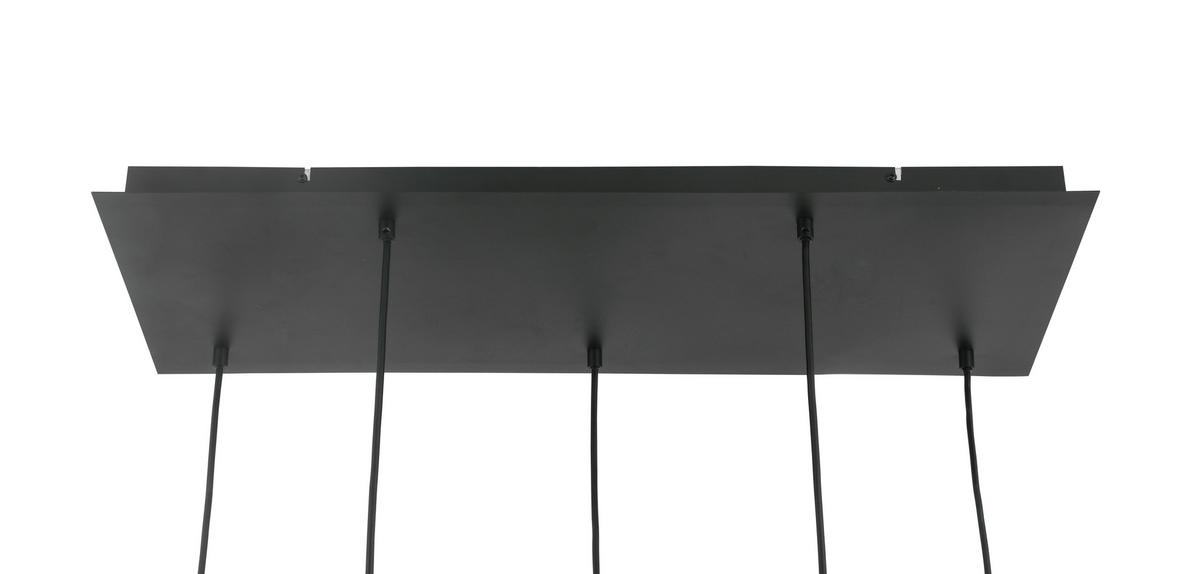 Závěsné svítidlo LUFOO - černá/barvy chromu, Moderní, kov/sklo (75/25/120cm) - Premium Living