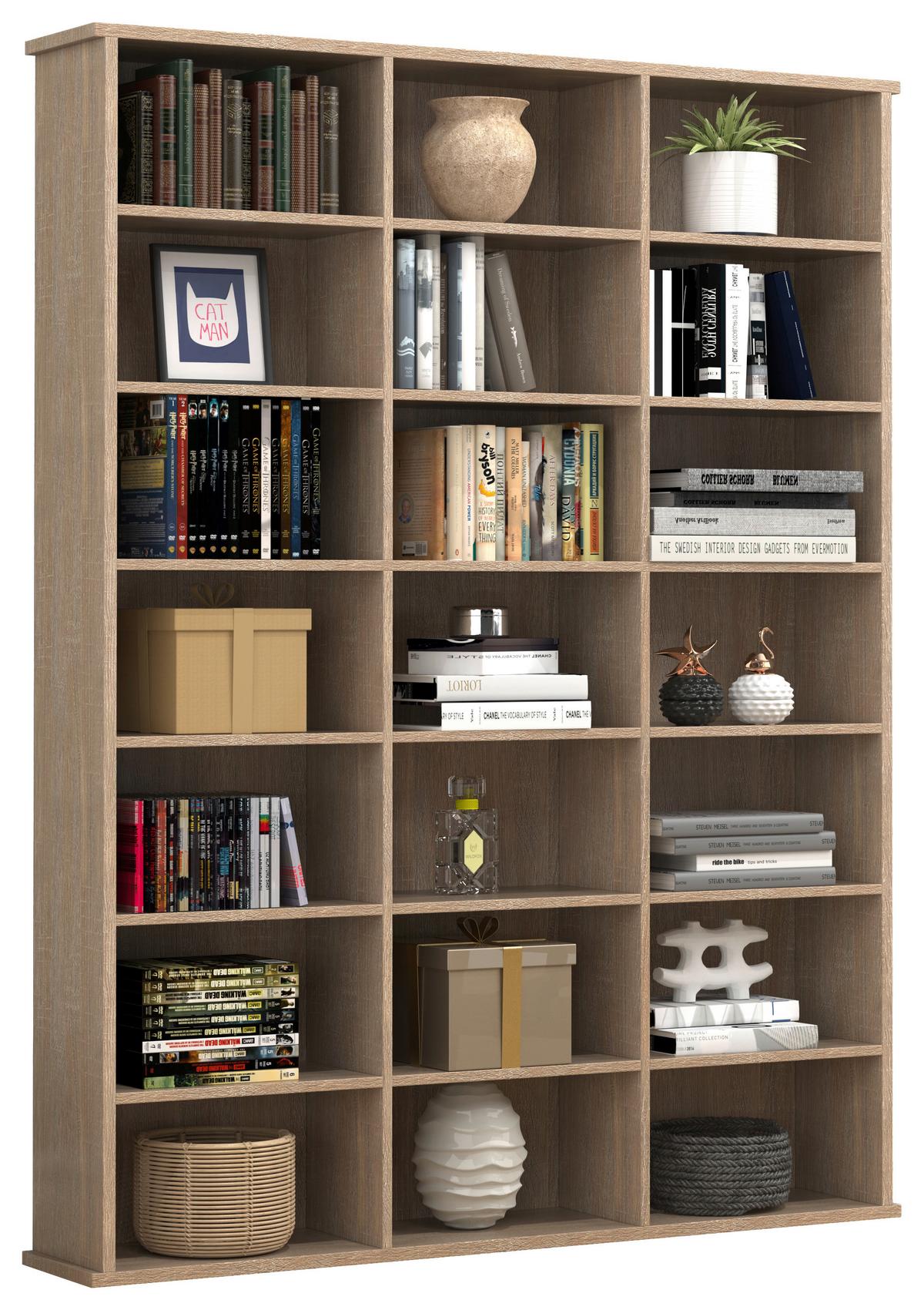 Regal Megosa Sonoma Eiche Dekor - Sonoma Eiche, Design, Holzwerkstoff (105/136/19cm) - MID.YOU