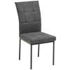 Vierfußstuhl Finn Webstoff Anthrazit, B: 44 cm - Anthrazit/Schwarz, KONVENTIONELL, Textil/Metall (44/96/61cm) - MID.YOU