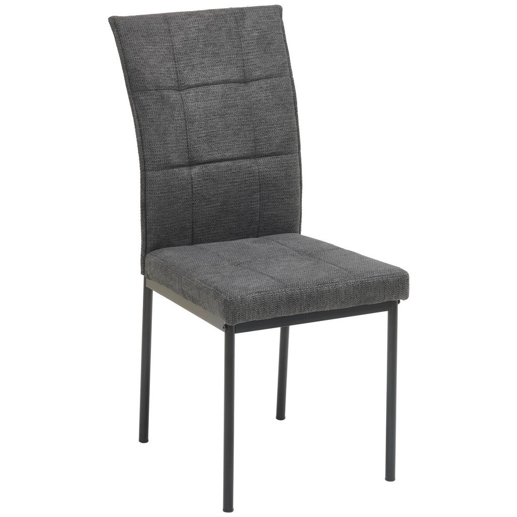Vierfußstuhl Finn Webstoff Anthrazit, B: 44 Cm
