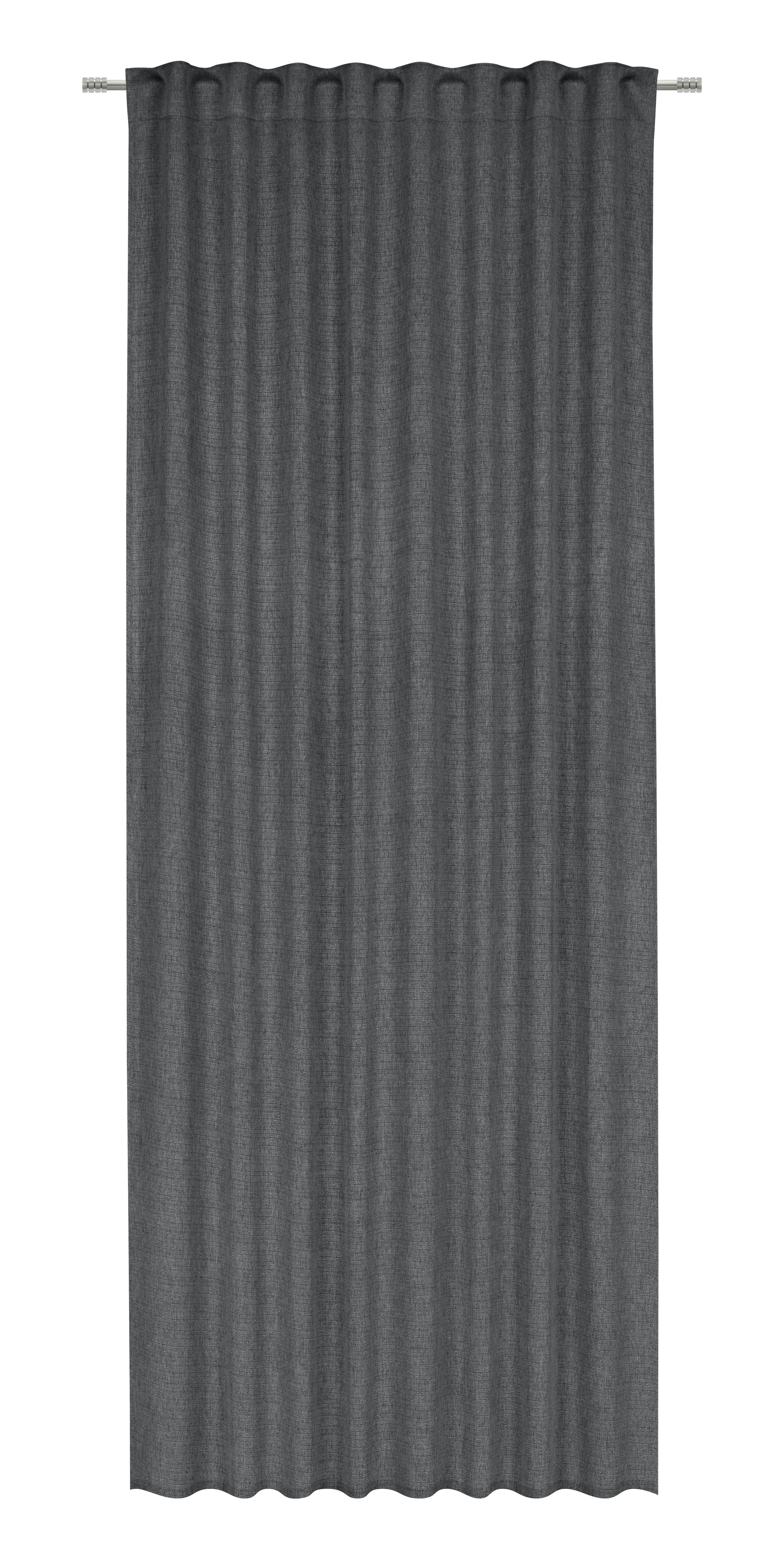 Verdunkelungsvorhang Anna - Anthrazit, ROMANTIK / LANDHAUS, Textil (135/245cm) - James Wood