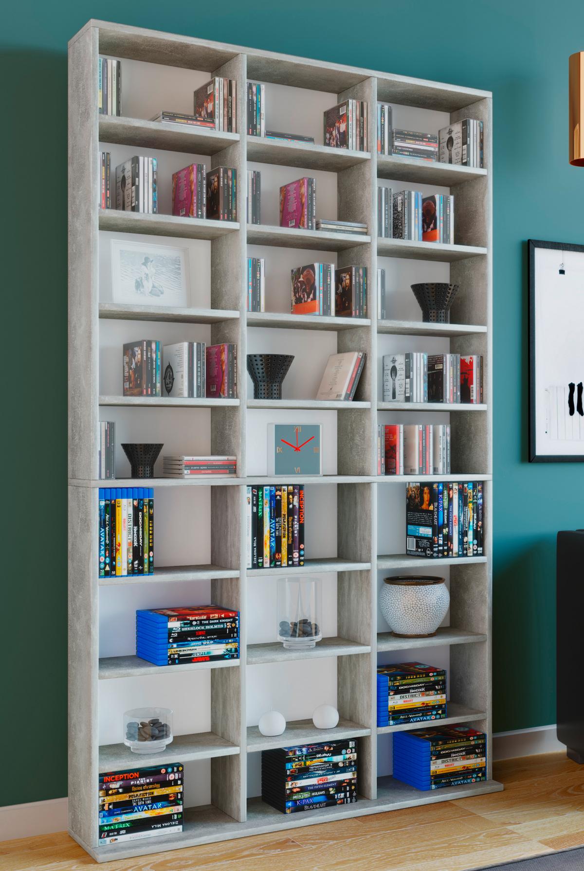 Regal Megosa Grau B: 102 Cm - Grau, Design, Holzwerkstoff (102/181/23cm) - MID.YOU