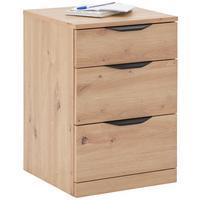 Kommode Rimini Mit 3 Laden Eiche Artisan, B: 40 Cm - Eiche Artisan, Trend, Holzwerkstoff/Kunststoff (40/60,1/40cm)