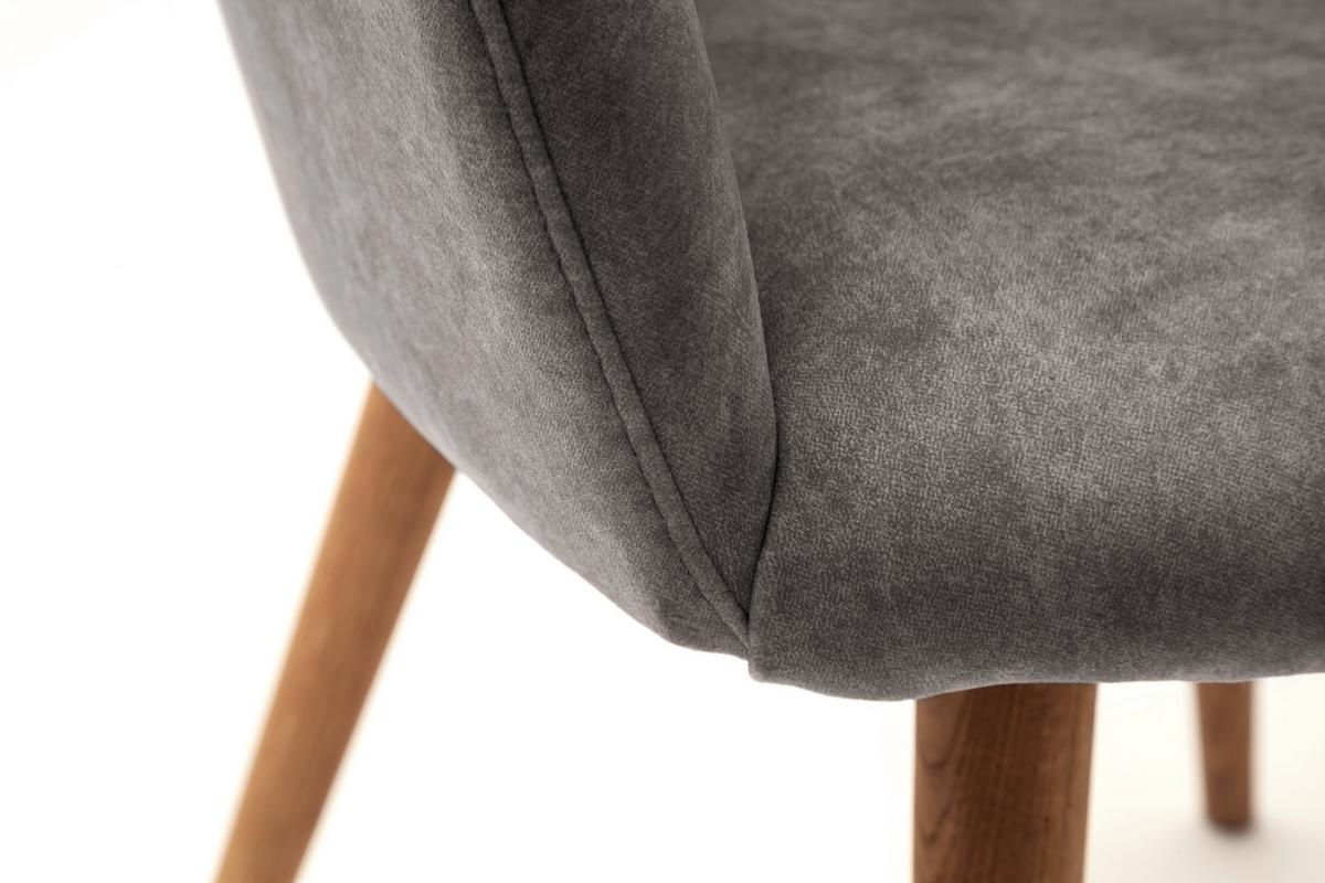 Stuhl Sarander - Eichefarben/Grau, Natur, Holz/Textil (58/88/67cm) - MID.YOU