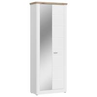 Garderobenschrank Michigan Mit Spiegel B: 79 cm - Weiß, LIFESTYLE, Holzwerkstoff (79/204/37cm) - MID.YOU