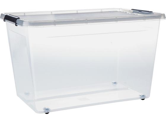 Box mit Deckel Benno I ca. 60 Liter - Transparent/Anthrazit, KONVENTIONELL, Kunststoff (58/39/35cm) - Plast 1 Box mit Deckel Benno I ca. 60 Liter - Transparent/Anthrazit, KONVENTIONELL, Kunststoff (58/39/35cm) - Plast 1