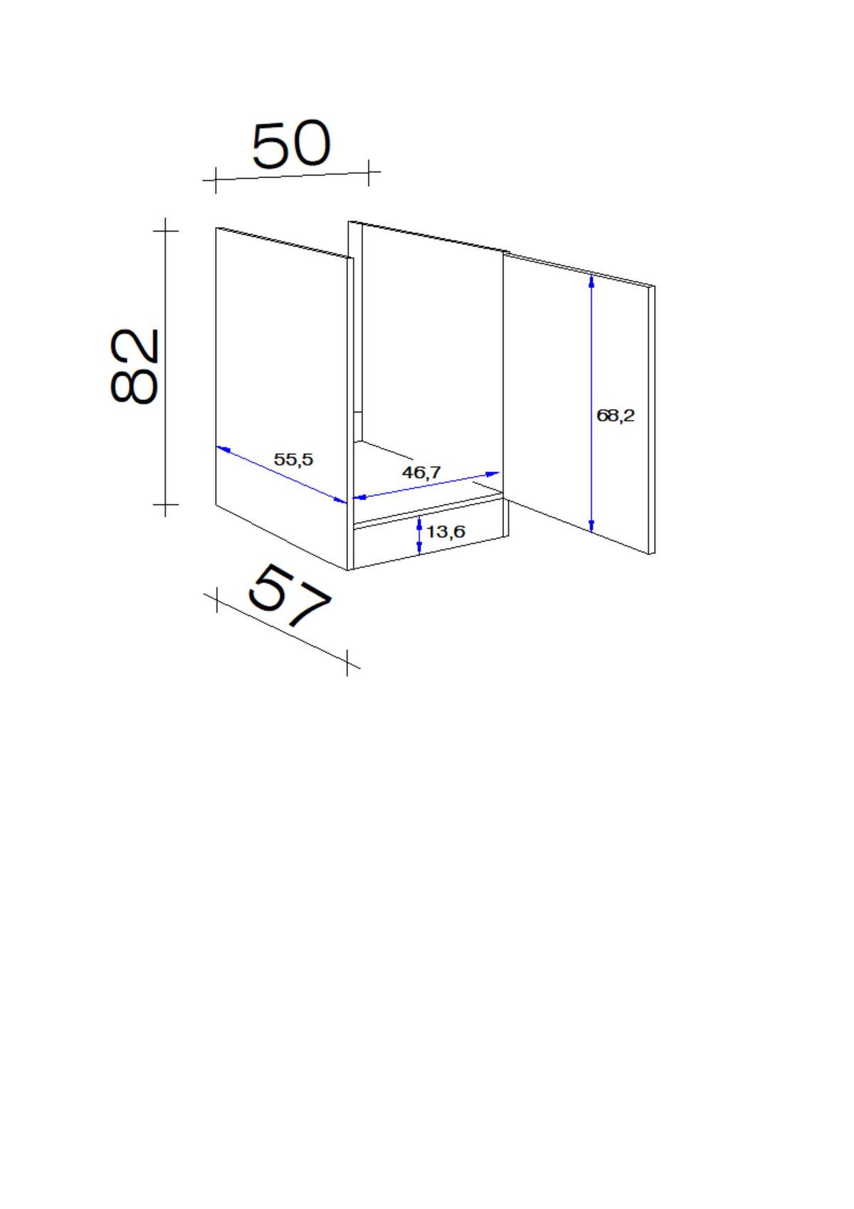Spülenunterschrank Lucca Weiß B: 50 cm - Weiß, KONVENTIONELL, Holzwerkstoff (50/82/57cm) - FlexWell