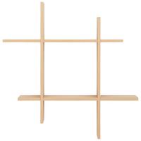 Nástěnný regál š: 80 cm - barvy dubu, Moderní, kompozitní dřevo (80/80/15cm) - Mömax