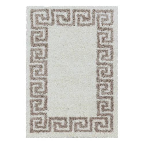 Hochflorteppich Hera Beige/Braun 60x110 cm - Beige, Design, Textil (60/110cm)