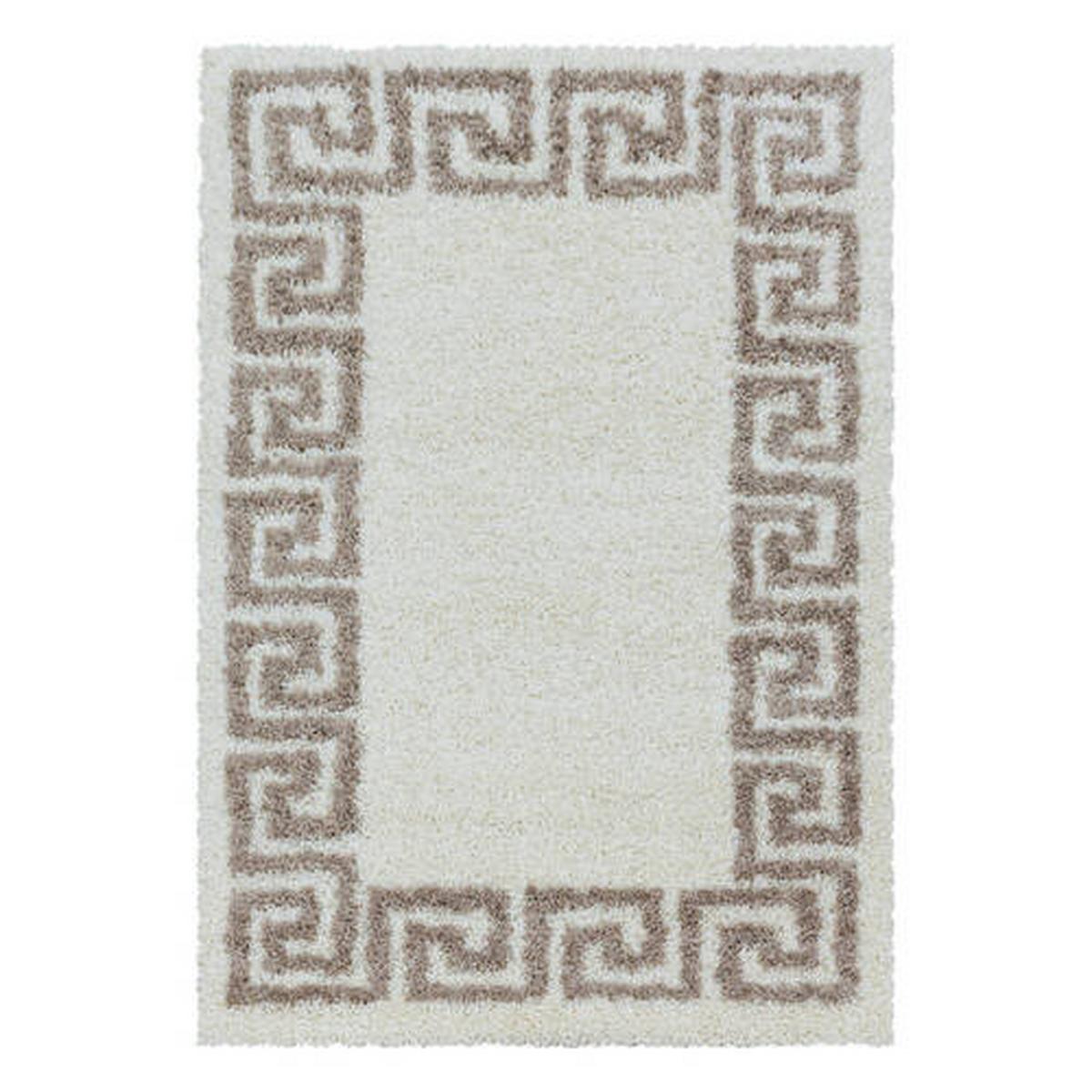 Hochflorteppich Hera Beige/Braun 60x110 cm - Beige, Design, Textil (60/110cm)
