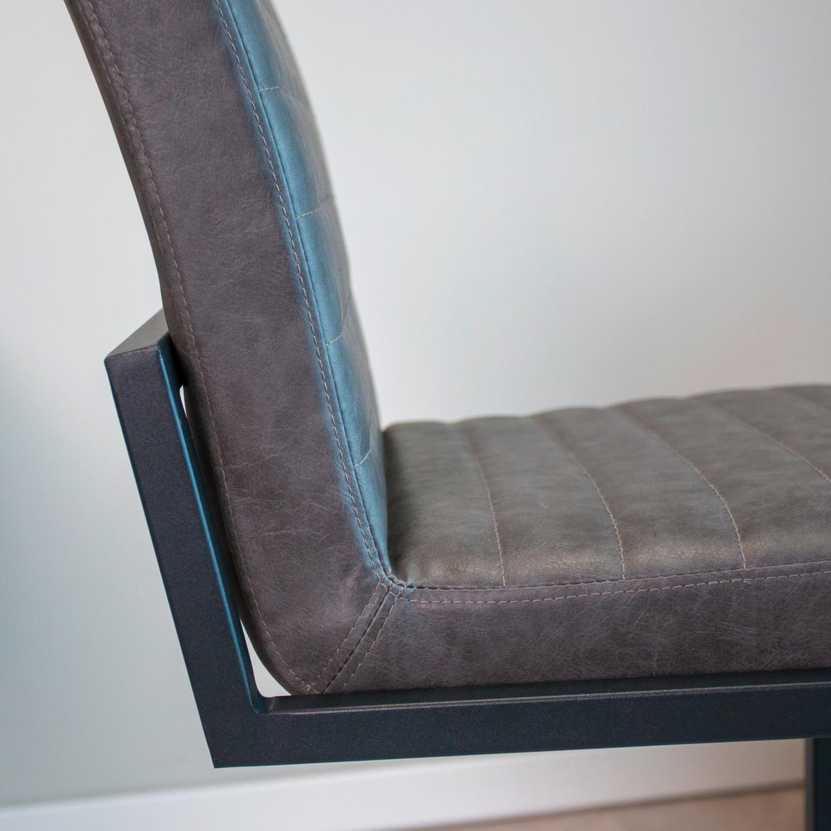 Barhocker-set Donny Anthrazit B: 54 Cm - Anthrazit/Schwarz, MODERN, Textil/Metall (54/100/58cm) - MID.YOU