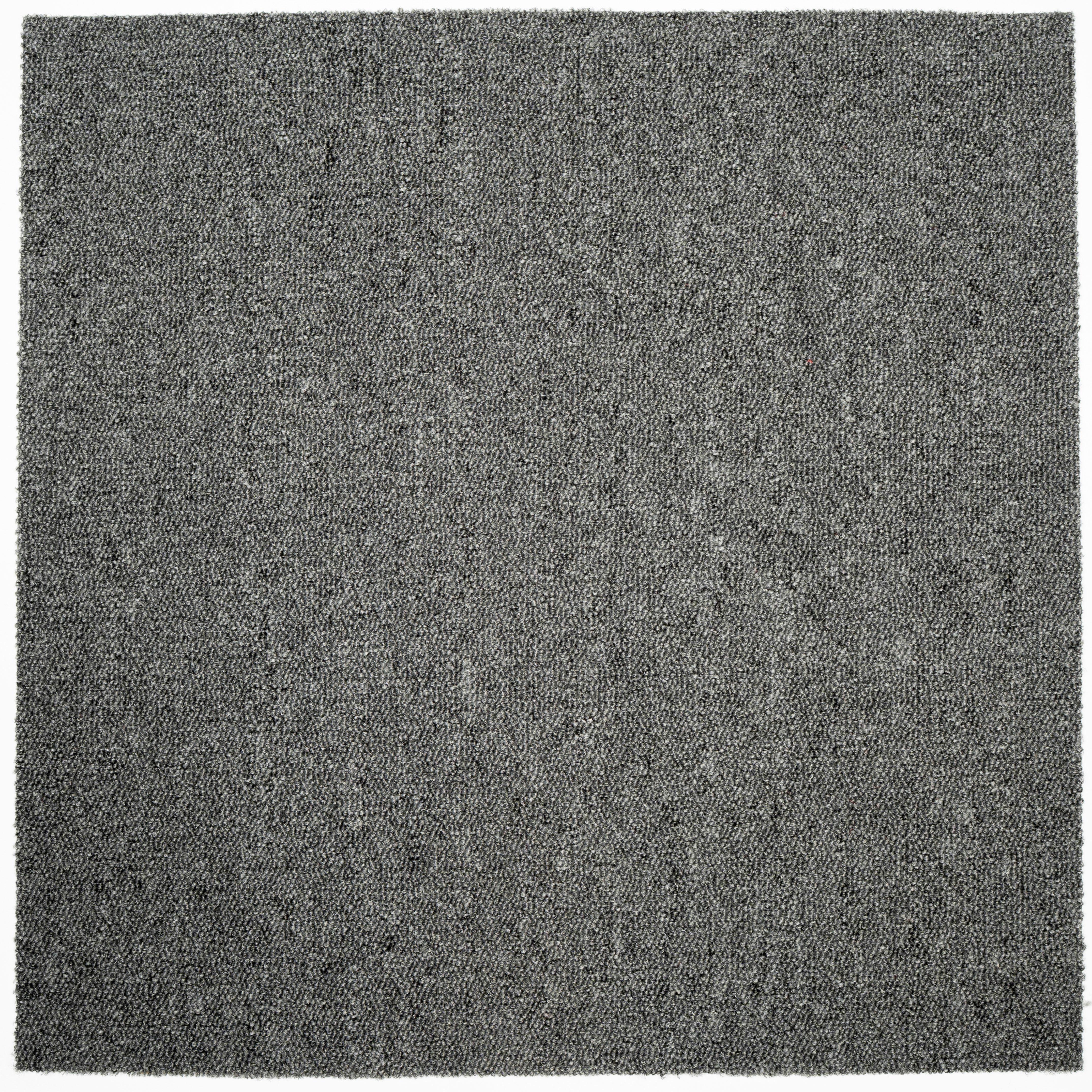 Teppichfliese Grau Astra 50x50 cm Florhöhe 3 mm - Grau, Basics, Textil (50/50cm)