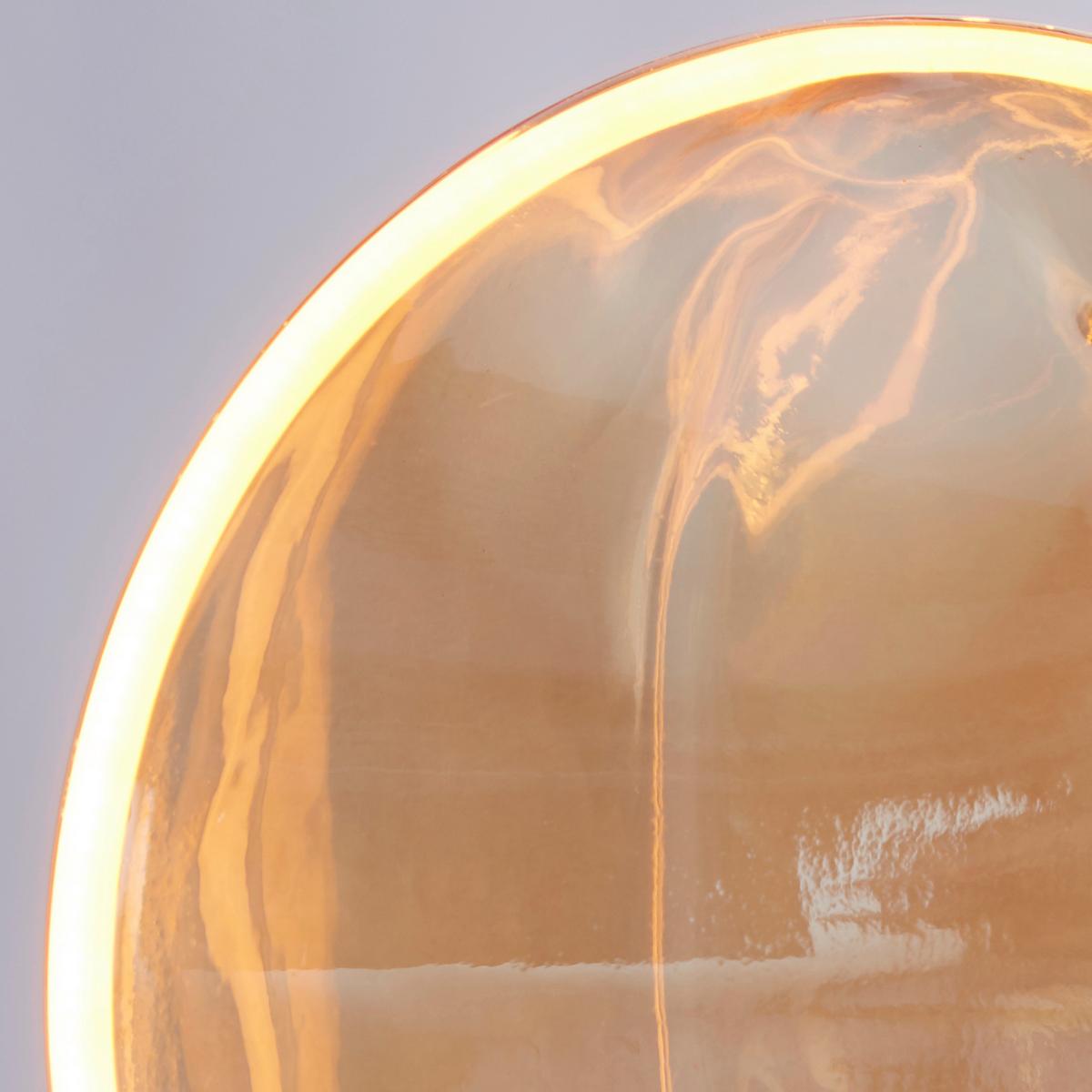 LED-Leuchtmittel Bernsteinfarben B: 8 cm - Bernsteinfarben, Design, Glas (13/8/17,1cm)