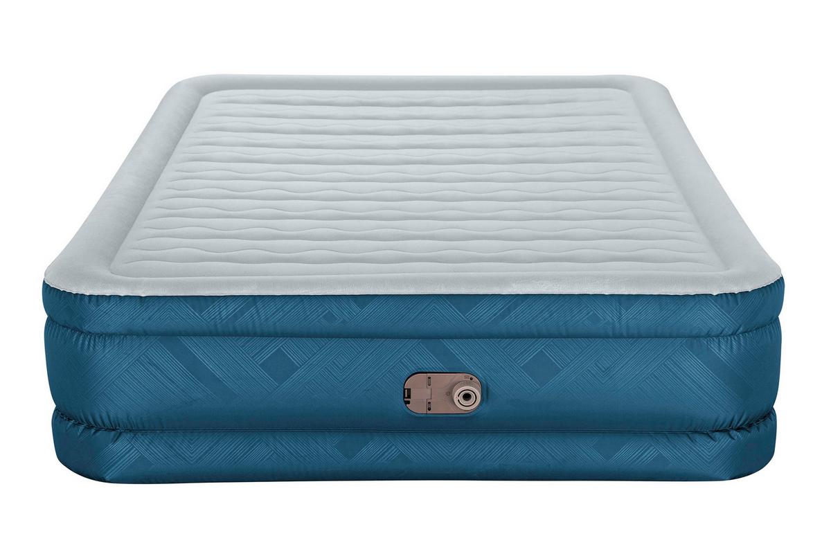 Luftbett Andrea 203x152x46 Cm Bis 350kg, Inkl. Pumpe - Grau/Hellblau, KONVENTIONELL, Kunststoff/Metall (203/152/46cm) - Bestway