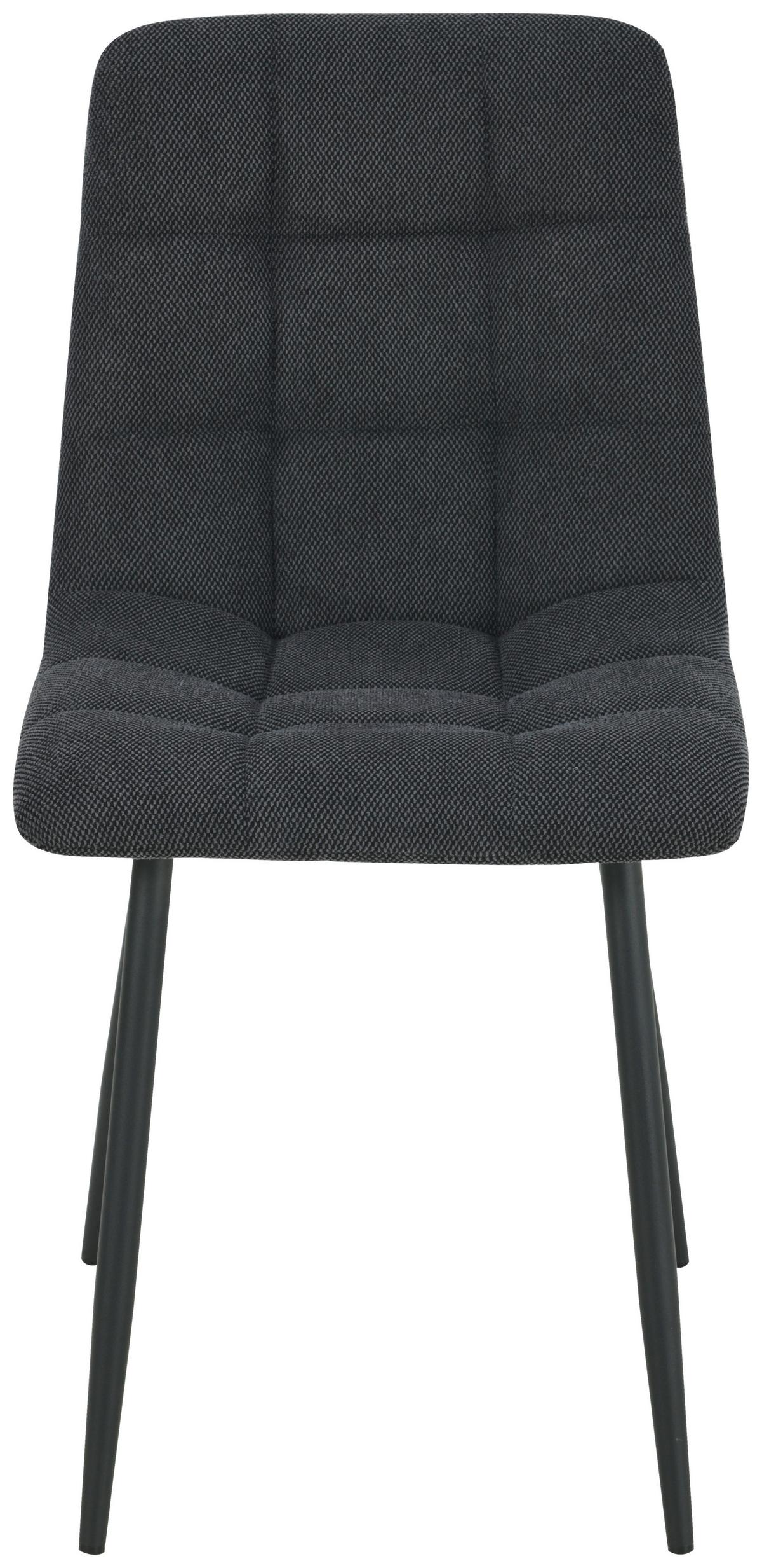 Vierfußstuhl Adea Leinenoptik Schwarz, B: 45 cm - Schwarz, KONVENTIONELL, Holz/Textil (45/88/55cm) - P & B