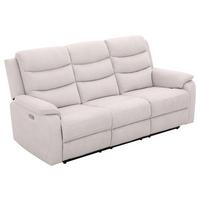 Trojmiestna relaxačná pohovka, MANCHESTER, béžová - čierna/béžová, Konventionell, textil/plast (208/102/93cm) - Based