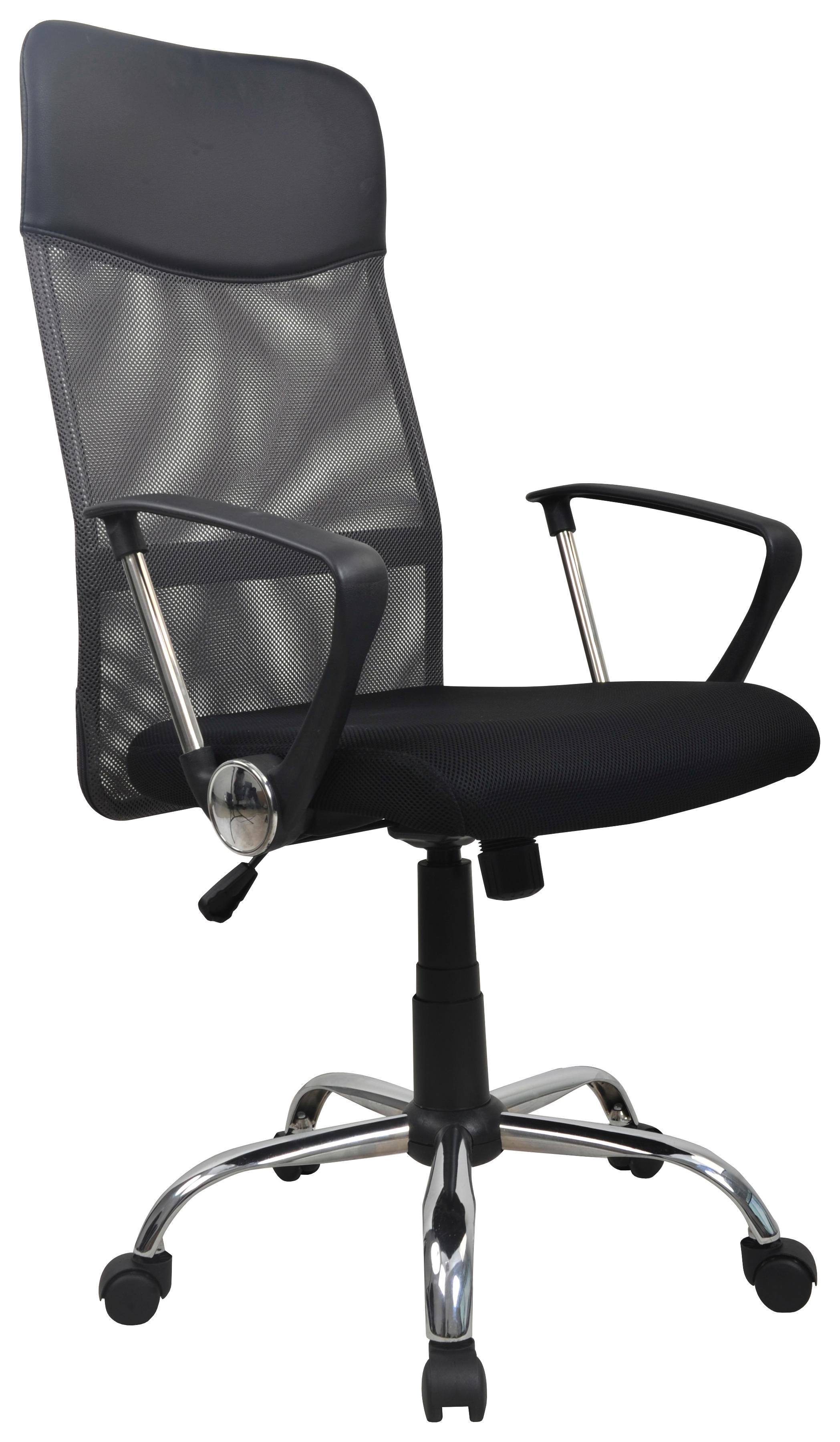 Forgószék Lydia - Króm/Szürke, modern, Műanyag/Fém (63/112,5-122,/59cm)