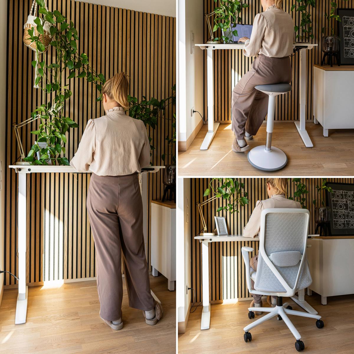 Schreibtisch Weiß B: 120 cm - Weiß, MODERN, Holzwerkstoff (120/60/75 - 120cm) - MID.YOU