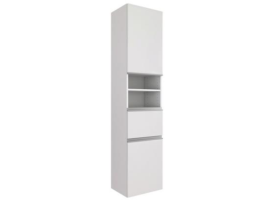 Hochschrank mit Soft-Close Arezzo B: 40 cm Weiß - Silberfarben/Weiß, Basics, Holzwerkstoff (40/180/35cm) - MID.YOU Hochschrank mit Soft-Close Arezzo B: 40 cm Weiß - Silberfarben/Weiß, Basics, Holzwerkstoff (40/180/35cm) - MID.YOU