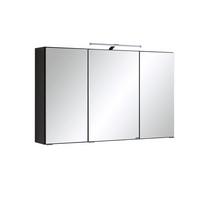 Spiegelschrank Mit Türdämpfer + Led Cardiff B: 100 Cm - Graphitfarben, KONVENTIONELL, Glas/Holzwerkstoff (100/64/20cm) - Held
