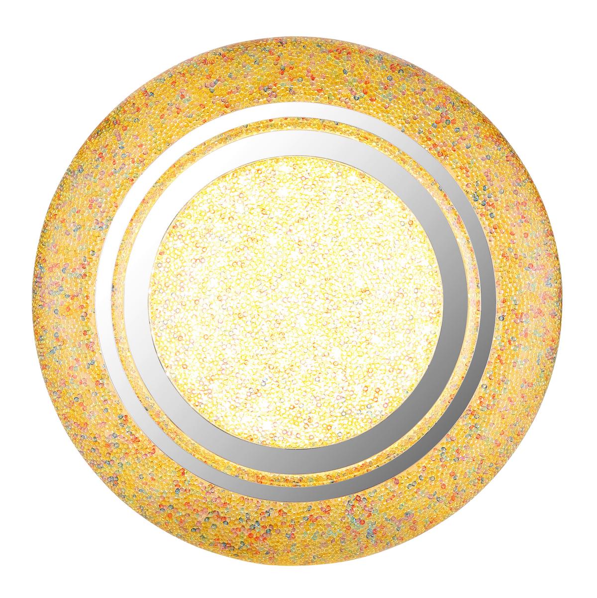 LED-Deckenleuchte 483111-24b Rada - Klar/Chromfarben, Basics, Kunststoff/Metall (38/7,5cm) - Globo