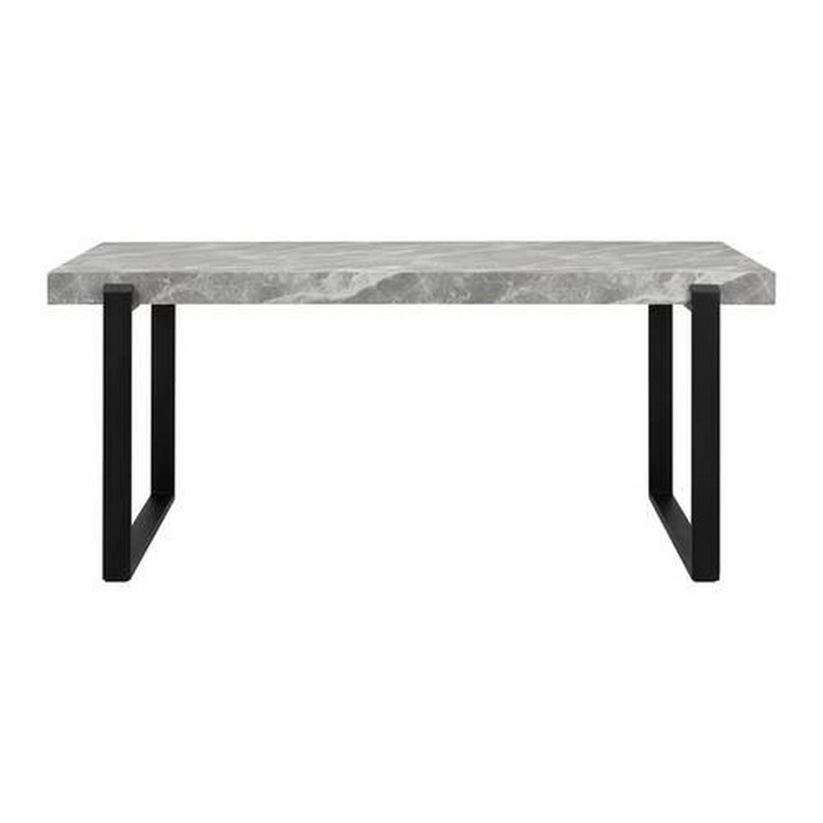 Jídelní stůl Mila 180x90 cm - šedá/černá, Moderní, kov/kompozitní dřevo (180/90/76cm) - Bessagi Home