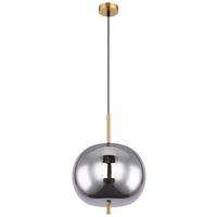 Hängeleuchte Blacky H: 120 cm 1-Flammig, mit Rauchglas - Messingfarben, Design, Glas/Metall (30/120cm) - Globo