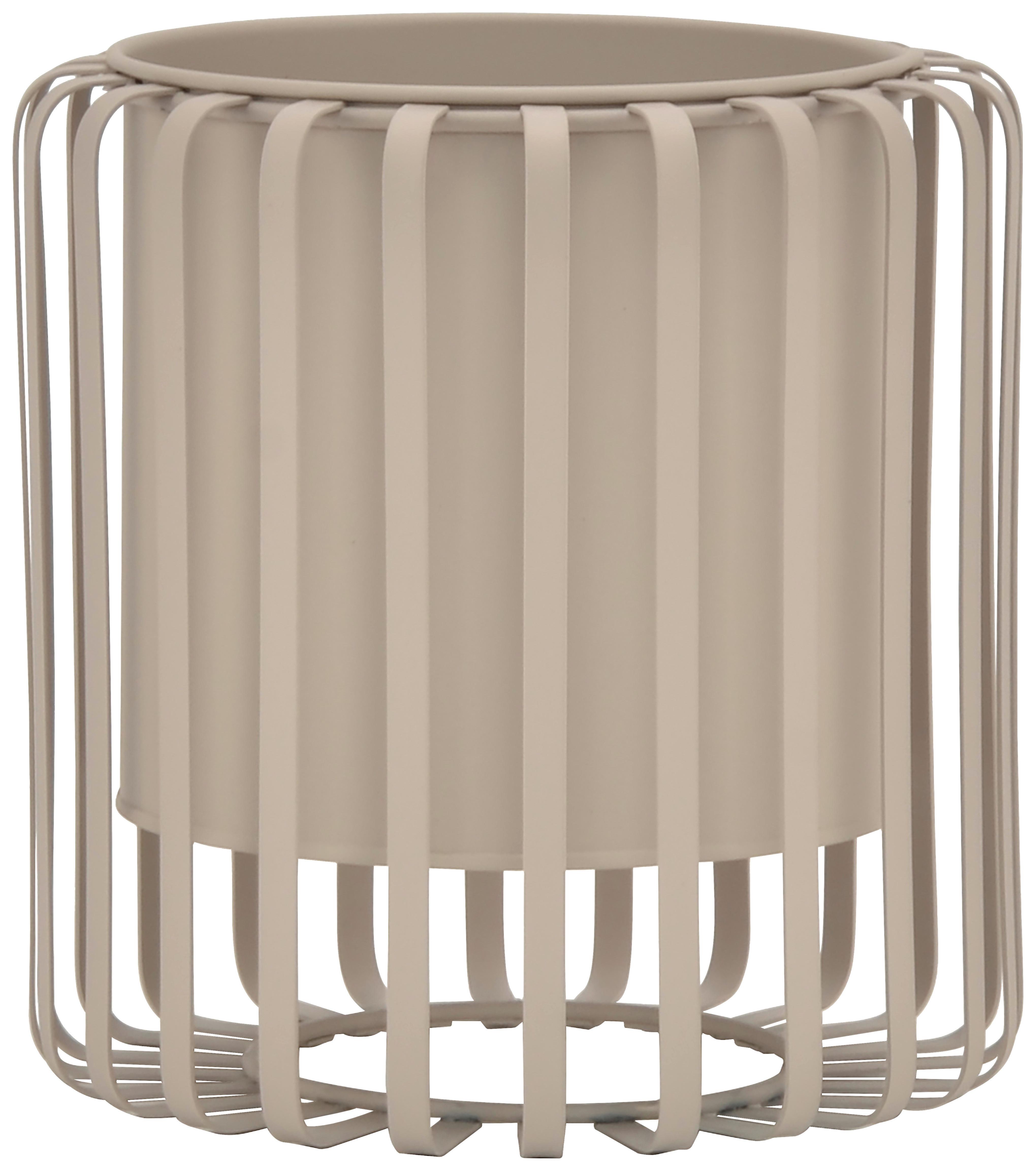 Květináč RIO - béžová, kov (19,5/20,3cm) - Mömax