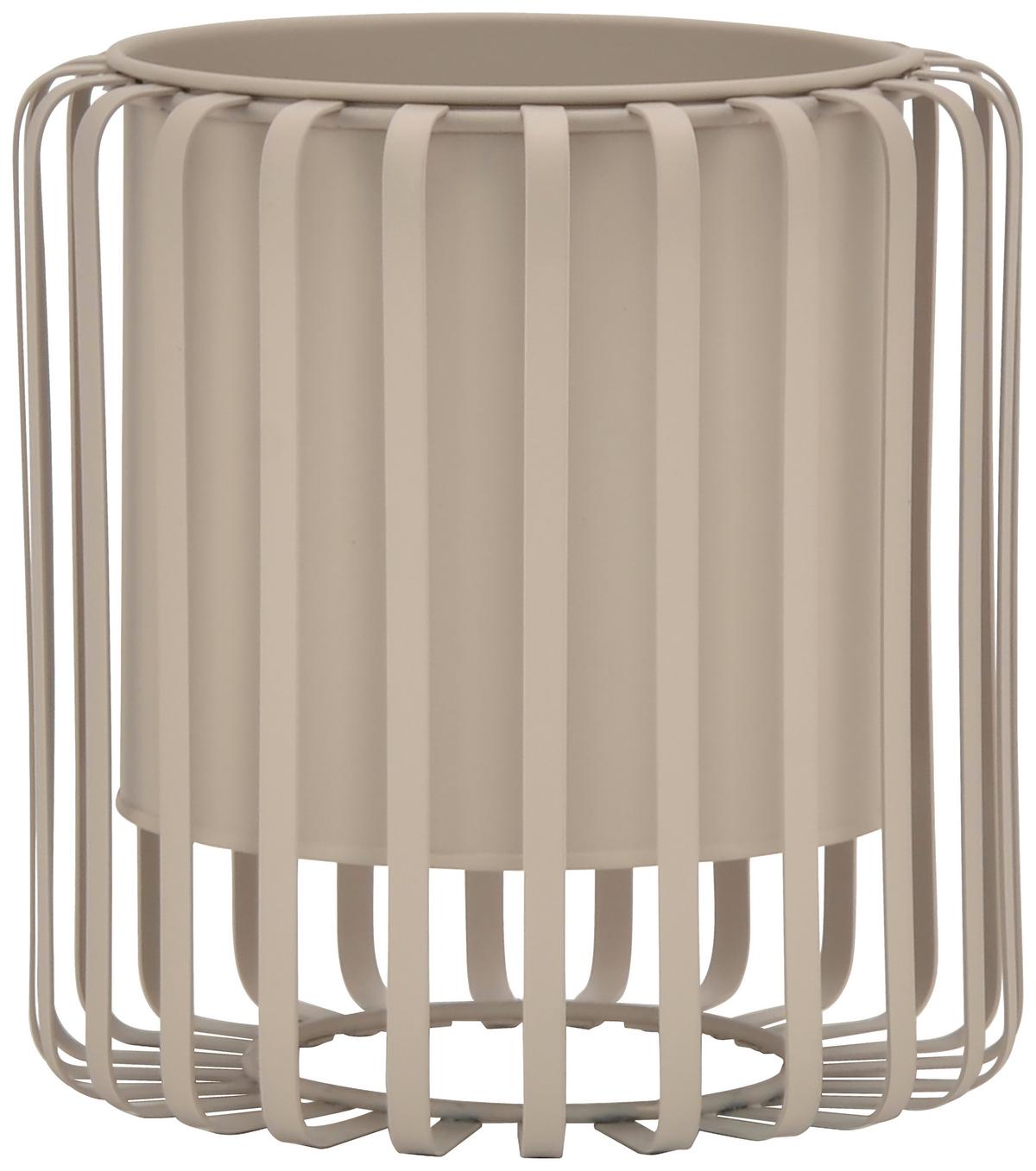 Črepník RIO - béžová, kov (19,5/20,3cm) - Mömax