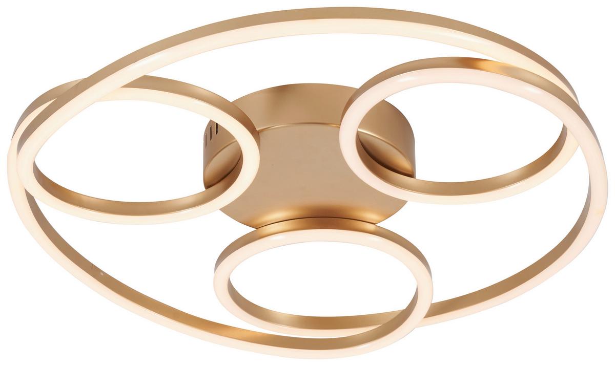 STROPNÍ LED SVÍTIDLO RUNDIM - šampaňská, Moderní, kov/plast (51/8cm) - Mömax