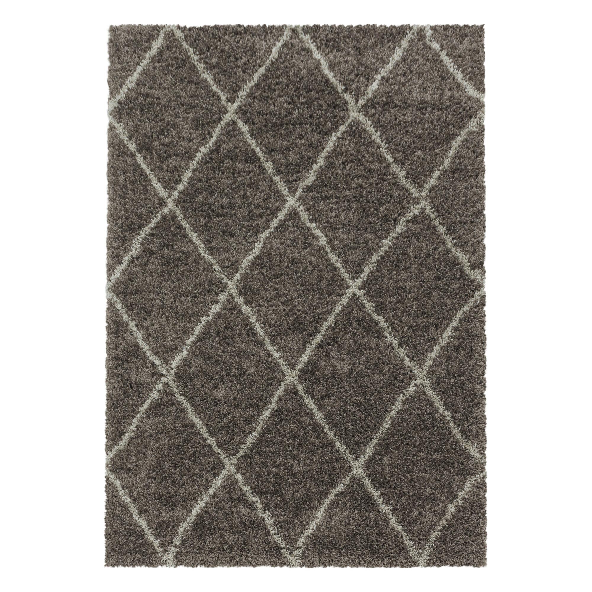 Hochflor Teppich Taupe Alvor 140x200 cm - Taupe, Basics, Textil (140/200cm)