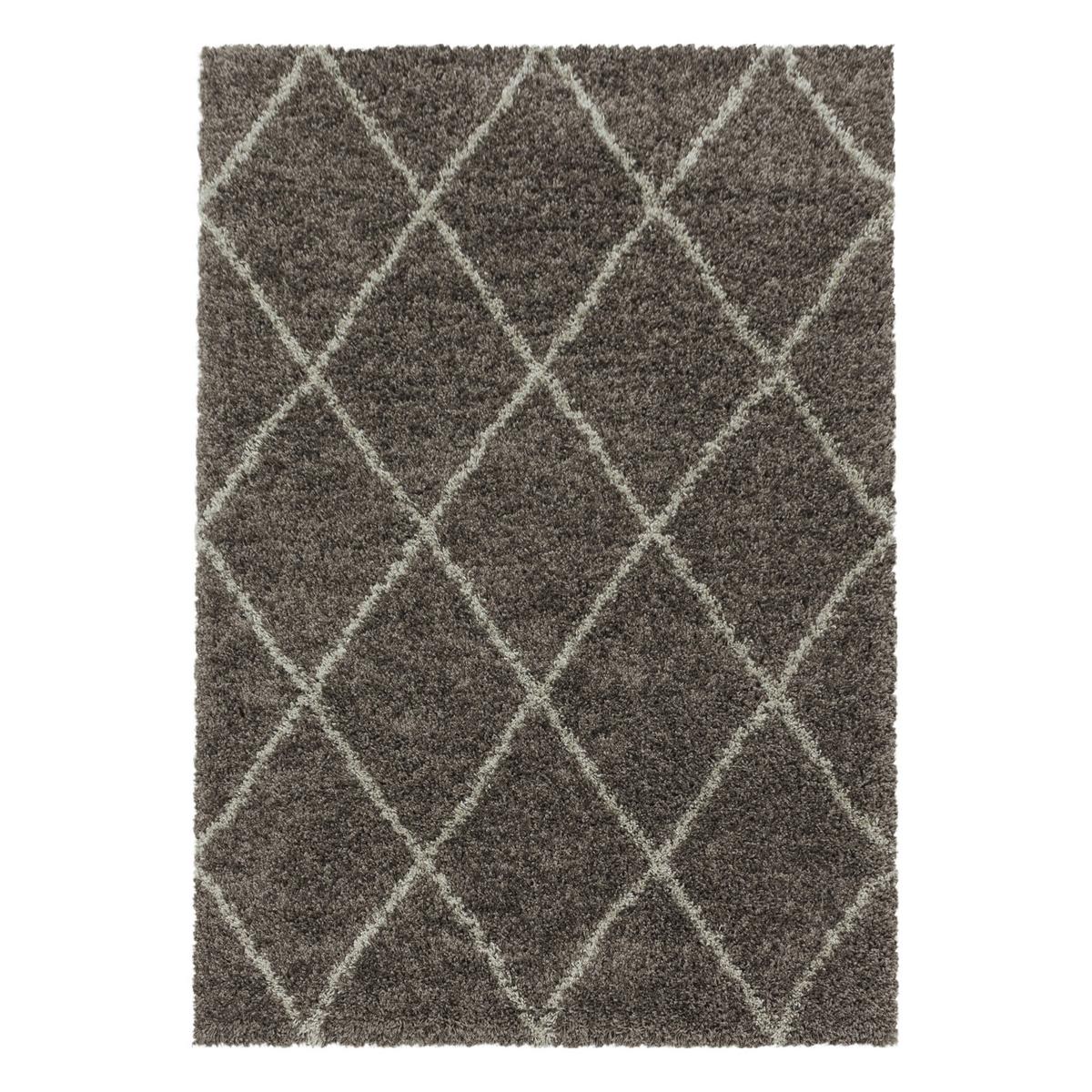 Hochflor Teppich Taupe Alvor 80x150 cm - Taupe, Basics, Textil (80/150cm)