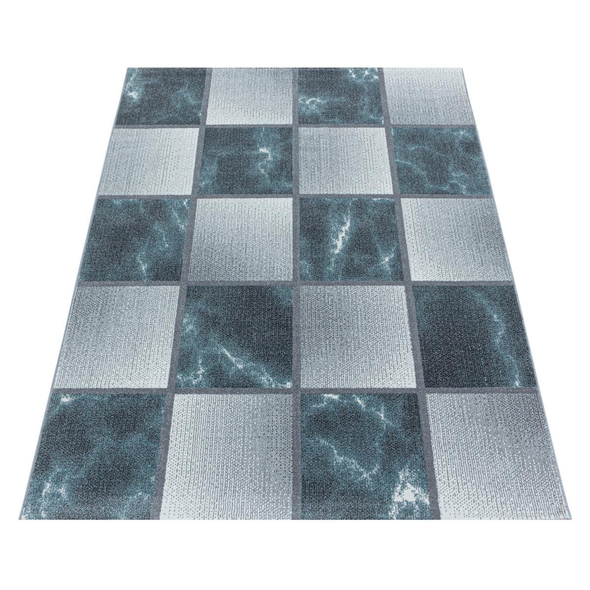 Webteppich Blau/Grau Naturfaser Ottawa 140x200 cm - Blau, Design, Textil (140/200cm)