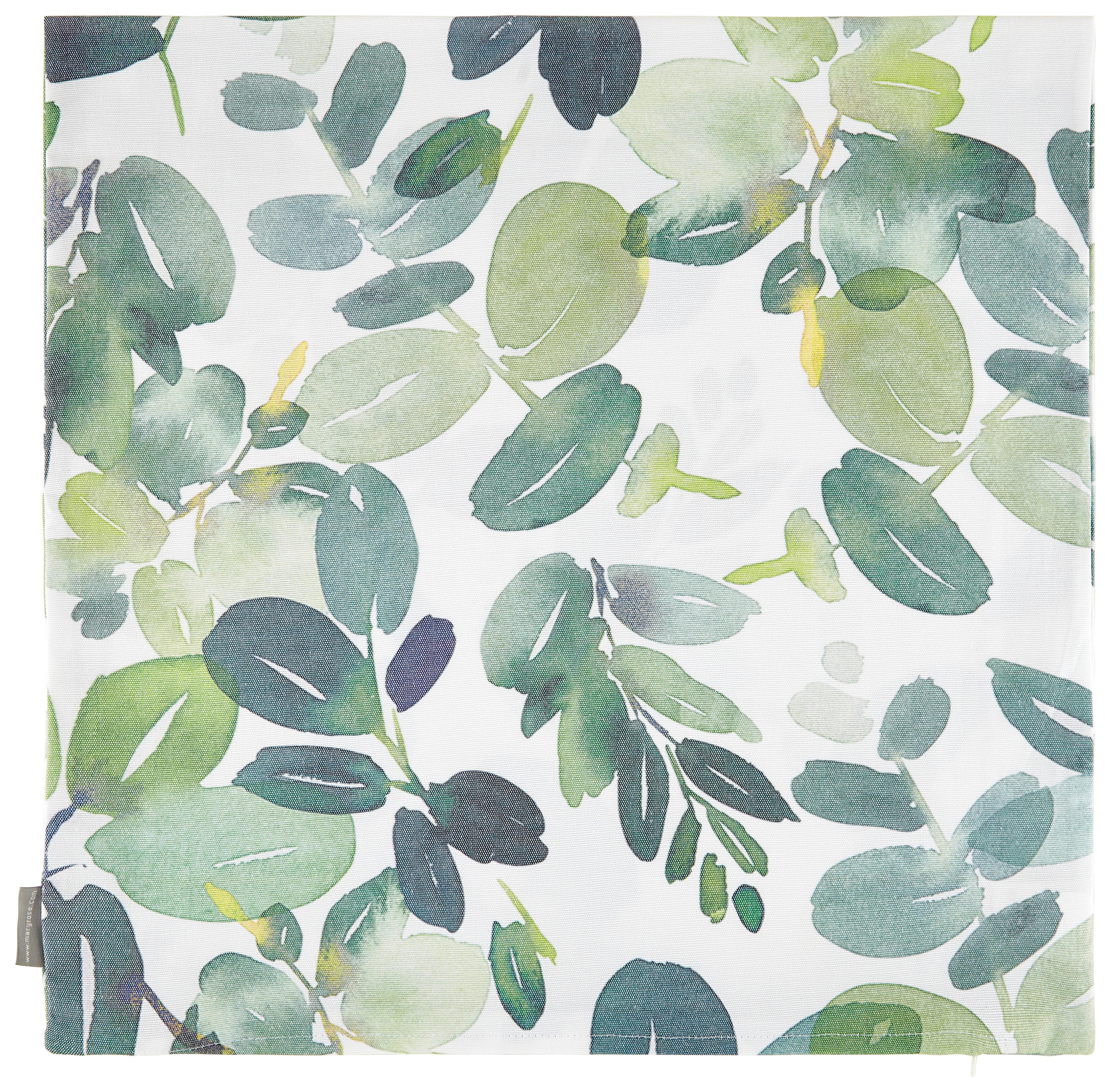 Povlak na polštář Steffi, 50/50cm - bílá/světle zelená, Konvenční, textil (50/50cm) - Mary's