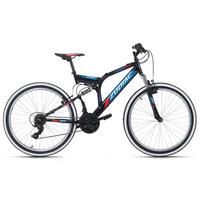 Mountainbike Fully 26 Zoll Zodiac 21 Gänge - Schwarz, Basics, Metall (180/70/100cm) - KS Cycling